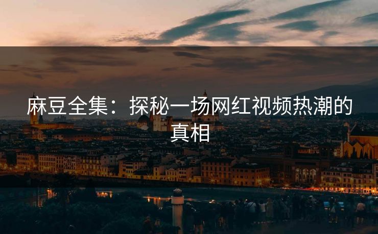 麻豆全集：探秘一场网红视频热潮的真相  第1张