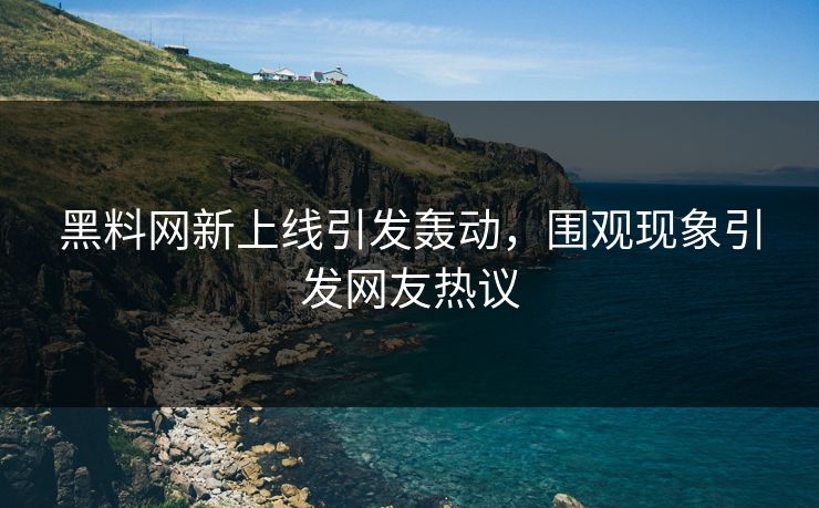 黑料网新上线引发轰动，围观现象引发网友热议  第1张
