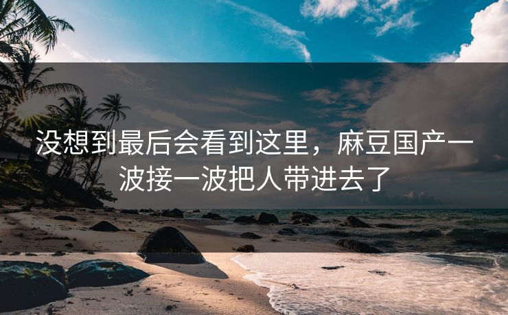 没想到最后会看到这里，麻豆国产一波接一波把人带进去了  第1张